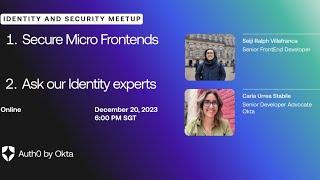 Identity and Security Meetup - December 2023 Online