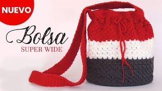 Si yo lo PUDE tejer  USTEDES también  Bolsa tejido a crochet  SUPER espacioso