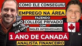 Imigrar para o Canadá  College Privado  Analista Financeiro  Zarillo Talking To Egomar Dalenogare