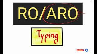 ARO typingEligibility criteria ROARO information Richa Pandey