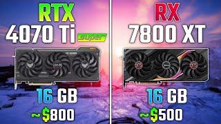 RTX 4070 Ti SUPER vs RX 7800 XT  Test in 7 Games