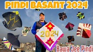 Pindi Basant 2024🪁 6 Or 12 Taway ki jorriyan  6 tawa Pakra  End kar diya Pindi Walo ne is barr 