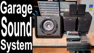 CAR STEREO turned GARAGE SOUND SYSTEM with an ATX POWER SUPPLY Garage Project #1