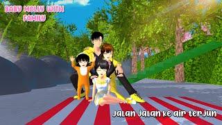 baby molly with family Jalan Jalan ke air terjun  Drama sakura school simulator