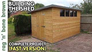 DIY Building A Shed From Scratch - Complete Project Fast Version