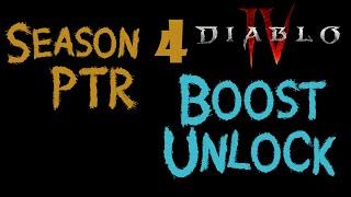 How to Unlock Level 100 Boost & Campaign Skip - Season 4 PTR - Diablo 4
