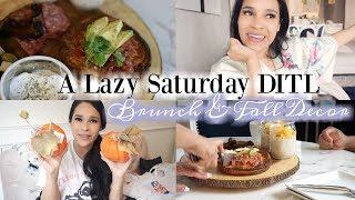 A Lazy Saturday DITL VLog - Brunch & Fall Decor - MissLizHeart