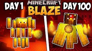 I Survived 100 Days as a BLAZE in Minecraft