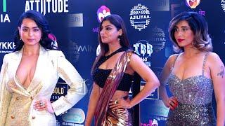 Hot TV Actress Stunning Pose At Iconic Gold Awards 2022  Soundarya Sharma  Shamita  Erica