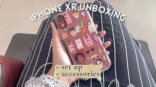  iphone xr product red unboxing 2021 aesthetic + set up + accessories • nayy ️