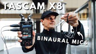 Tascam X8 vs. DPA 4560 Binaural Microphone Comparison 