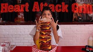 “19650 Calorie burger?” OCTUPLE BYPASS BURGER  HEART ATTACK GRILL LAS VEGAS   @leahshutkever