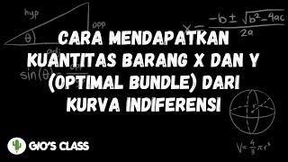 Cara Mendapatkan Kuantitas Barang X dan Y Optimal Bundle dari Kurva Indiferensi