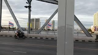 Afternoon Walk Krung Thonburi Bridge Pier