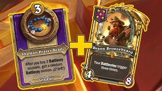 Golden Brann and The Battlecry Trinket Are So Good Together  Dogdog Hearthstone Battlegrounds