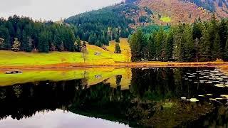 Mountains Lake Reflection Swchendisee Switzerland  #nature #shortsvideo #travel #amazing