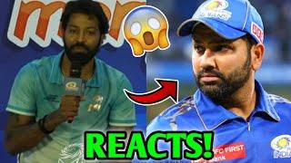 FINALLY Hardik Pandya Reacts to Rohit Sharma MI Captaincy CONTROVERSY  IPL 2024 Cricket News