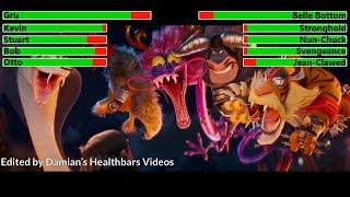 Minions The Rise of Gru 2022 Final Battle with healthbars