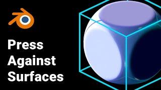 Press against surfaces with Geometry Nodes in Blender