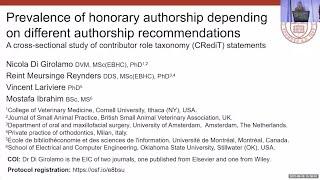 Prevalence of Honorary Authorship According to Different Authorship Recommendations