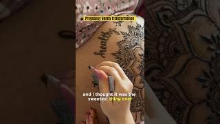 Empowering Pregnancy Henna w Positive Affirmations  #henna #mehndi #pregnancy