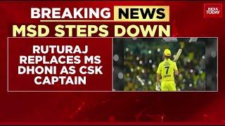 MS Dhoni Steps Down Ruturaj Gaikwad Named Chennai Super Kings Captain  IPL Updates