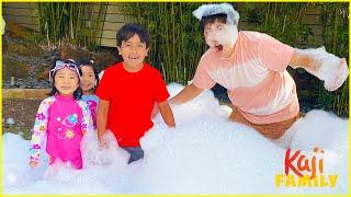 Ryans Foam Party with Family and more