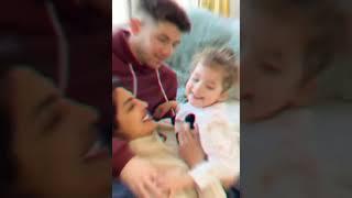 Priyanka Chopra with husband Nick Jonas and cute daughter ️ #shorts #youtubeshorts