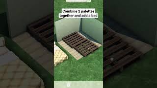 How to make a palette bed in the Sims 4? - no CC or mods #simstutorial #thesims #simsshorts #short