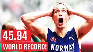 Warholm smashes WORLD RECORD  Full Mens 400m Hurdles Final  Tokyo Replays