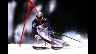 Alberto Tomba wins giantslalom Alta Badia 1994