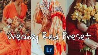 NO PASSWORD  Dreamy Red Preset  Lightroom mobile presets free dng  Red Tone Preset