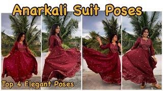 Anarkali Suit Poses  Candid Photo Poses For Girls  Santoshi Megharaj #howtopose