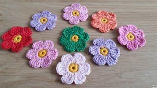 Crochet flower making  Knitting patterns