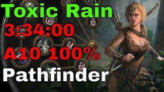 Toxic Rain Pathfinder League Starter Leveling A10 100% - All Skill Points & Labs 3.20 PoE