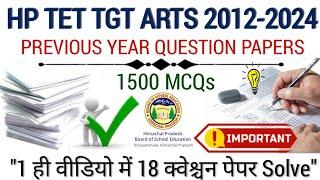 HP TET TGT Arts Preparation 2024  Previous Year Papers 2012-2024  Social Studies & GK  HP TET