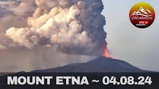 Etna Eruption Timelapse  04.08.24   Extended Version