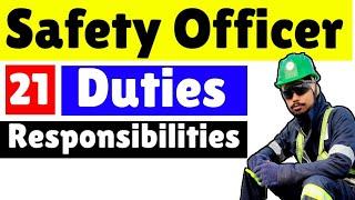 Duty of Safety Officer  Roles & Responsibilities of a Safety Officer  Safety Officer Job Duties.