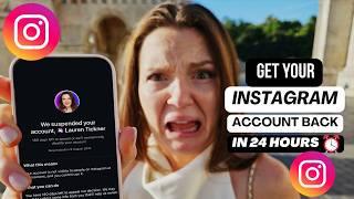 Get Your Disabled Instagram Account Back Fast  How to Fix Your Account has been Suspended in 24h