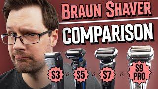 Braun Electric Shaver Comparison ► S3 vs S5 vs S7 vs S9 Pro  Reviews Made in Germany