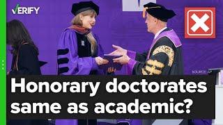 No honorary doctorates do not hold the same academic weight as traditional doctorates