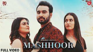 Mashhoor Official Video Hardeep Grewal  Ankur Chaudhary  Khushi Chaudhary  Punjabi Songs
