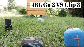 JBL Go 2 vs JBL Clip 3 sound & bass test OUTDOOR TEST