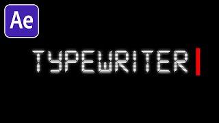 Digital Typewriter Effect in After Effect  Tutorial