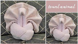 How to make a towel Peacock - towel art  towel folding