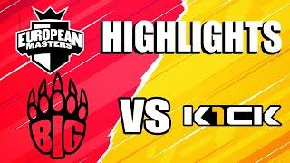 EU Masters  BIG vs K1CK highlights  BIG vs K1  Español