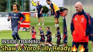 MAN UNITED TRAINING TODAY  Shaw Hojlund Mount Yoro and Lindelof TRAIN With The Squad Today