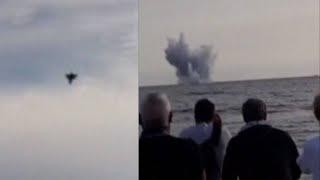 Eurofighter jet crashes into ocean during Italian air show pilot killed