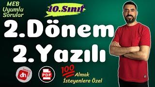 10.SINIF 2.DÖNEM 2.YAZILI SORULARI MEB Sınav Soruları  10 Edebiyat Sınava Hazırlık Çalışması