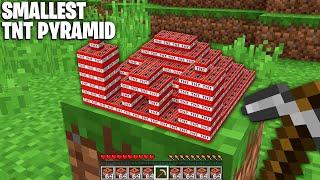 HOW to BUILD SMALLEST TNT PYRAMID in Minecraft ??? SUPER PYRAMID 